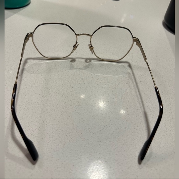 Burberry B1350 1312 Gold Round Square Eyeglass Frames - Picture 8 of 10